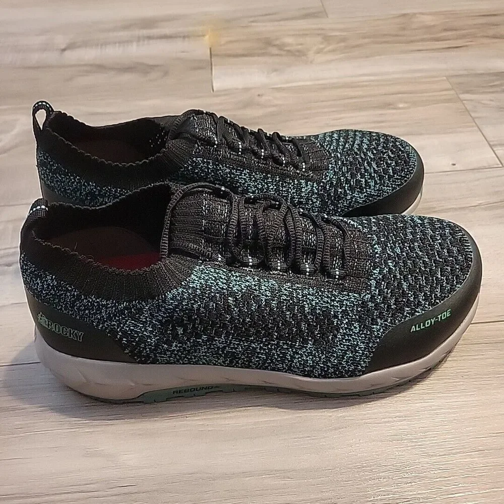 Rocky WorkKnit  Alloy Toe Shoes Womens 10 Wide‎ Slip Resistent F2413-18